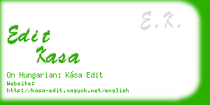 edit kasa business card